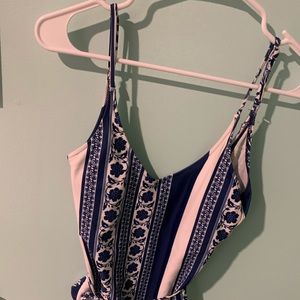 ADORABLE BLUE AND WHITE ONE PIECE SUIT